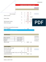 Design Detail For RCC One Way Slab