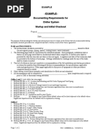 Example Documenting Requirements For Chiller System Startup and Initial Checkout