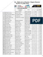 Liste Des Engages Du 47e Édition Du Tour Auto Opel Rallye