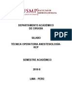 Sílabo Técnica Operatoria 2016