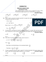 Kinematics: Previous Eamcet Bits