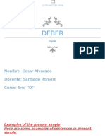 Deber: Nombre: Cesar Alvarado Docente: Santiago Romero Curso: 9no 'D''