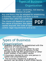 Types of Business Organization