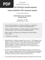 Bonnie J. Hutchinson v. Stephen Groskin, M.D., 927 F.2d 722, 2d Cir. (1991)