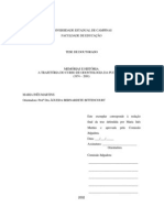 MARTINS 2002 Memórias e História A Trajetória Do Curso de Odontologia Da PUC Minas 1974-2001