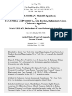 Sharon Karibian v. Columbia University, John Borden, Defendants-Cross-Claimants-Appellees v. Mark Urban, Defendant-Cross-Defendant-Appellee, 14 F.3d 773, 2d Cir. (1994)