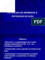 Biologia PPT - Membrana - Potencial de Ação