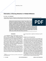 Elimination of Bowing Distortion in Welded Stiffeners