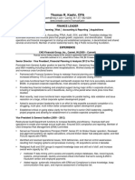 Director VP Finance Controller FP&A Auditing in Indianapolis Resume Thomas Kaehr