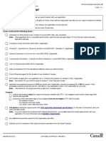 Document Checklist para Visa Canadiense