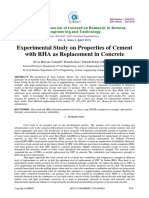 Experimental Study On Properties of Cement With RHA As Replacement in Concrete