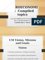 Macroeconomi CS Compiled Topics: in Partial Fulfillment For Economics 2A BE 311/8:00-9:00AM/7172