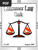 JAG Consumer Law Guide - August 2009 (JA 265)