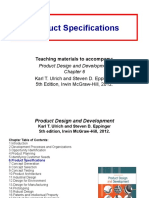 Chapter Six (Product Specifications)