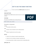 Ms Excel:: How To Use The Rank Function (WS)