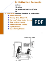 Learning Objectives: Motivation How Work Motivation Affects Performance The Key Theories of Motivation