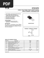 ST2310FX: High Voltage Fast-Switching NPN Power Transistor