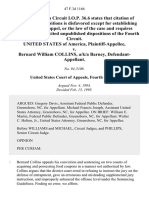 United States v. Bernard William Collins, A/K/A Barney, 47 F.3d 1166, 4th Cir. (1995)