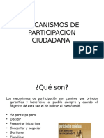 Mecanismos de Participacion Ciudadana