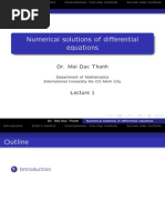 Numerical Solutions of Differential Equations: Dr. Mai Duc Thanh