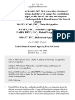 Dairy King, Inc. v. Kraft, Inc., Dairy King, Inc. v. Kraft, Inc., 851 F.2d 356, 4th Cir. (1988)