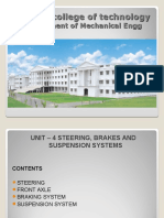 AE - UNIT 04 Steering, Brakes and Suspension System