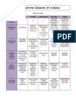 Food and Nutrition Semester Schedule