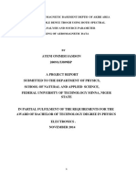 Samson Ayeni's Thesis On Aeromagnetic Data