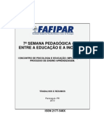 Trabalhos Apresentados Na 7a. Semana Pedagógica Da Fafipar Paranaguá