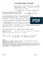 Formula Sheet