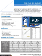 Features/Benefits: Production Testing Solutions Three-Phase Test Separator