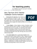 Top Tips For Teaching Poetry