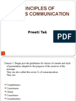 Principles of Business Communication: Preeti Tak