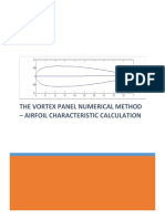 Vortex Panel Method For Calculating Airfoil Characeristics