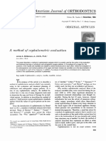 A Method of Cephalometric Evaluation Mcnamara 1984