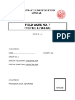 Field Work No. 7 Profile Levelling