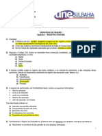 Exercícios de Fixação I - Capítulo 3 - Registro Contabil (Gabarito)