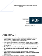 Presented by Abinaya.T Ananthi.T Mohana.T: Wireless Power Transmission Mobile Charger Circuit Using Inductive Coupling