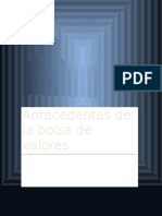 Antecedentes de La Bolsa de Valores