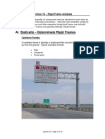 A) Statically - Determinate Rigid Frames: Lecture 16 - Rigid Frame Analysis