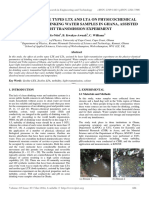 Effect of Zeolite Types LTX and Lta On Physicochemical Parameters of Drinking Water Samples in Ghana, Assisted by Light Transmission Experi