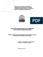 Inteligencia Emocional en Los Gerentes de Las Instituciones Bancarias