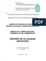 Gestión de La Calidad Educativa