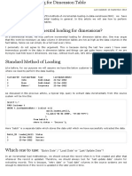 Incremental Loading For Dimension Table