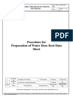 Procedure For Preparation of Water Hose Reel Data Sheet: Quality Management System Document