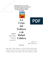 La Crisis Del Gobierno de Rafael Caldera