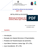 Metalurgia Da Soldagem - Soldabilidade Aços Carbono, Baixa Liga e Inoxidáveis