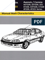 VNX - Su Avensis Main Characteristics 2000 PDF