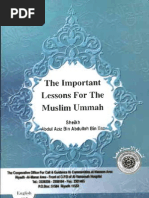 The Important Lessons For The Muslim Ummah