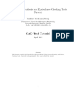 Digital Logic Synthesis and Equivalence Checking Tools Tutorial